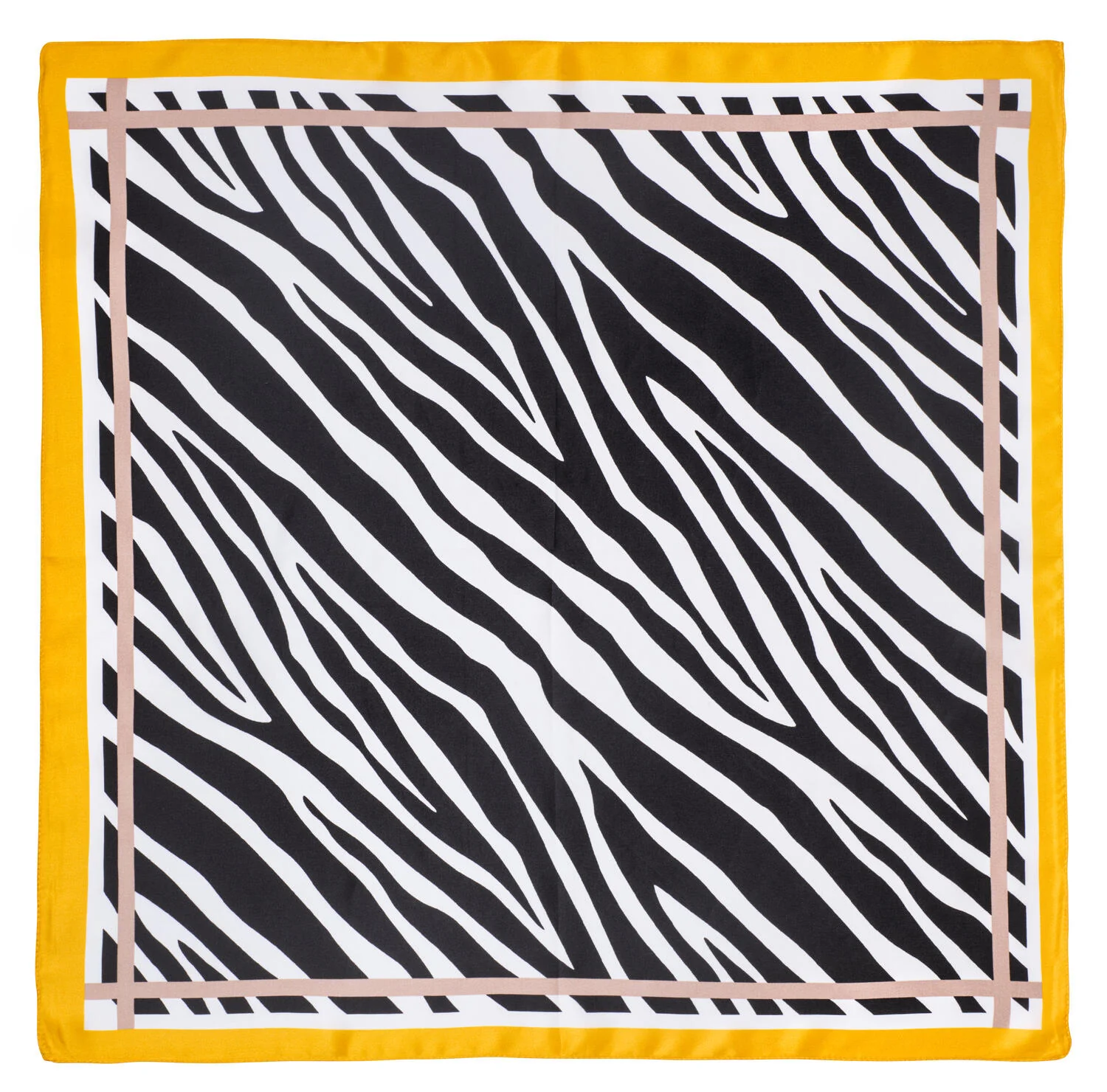 Silketørklæde, Big Zebra - 70x70 cm.