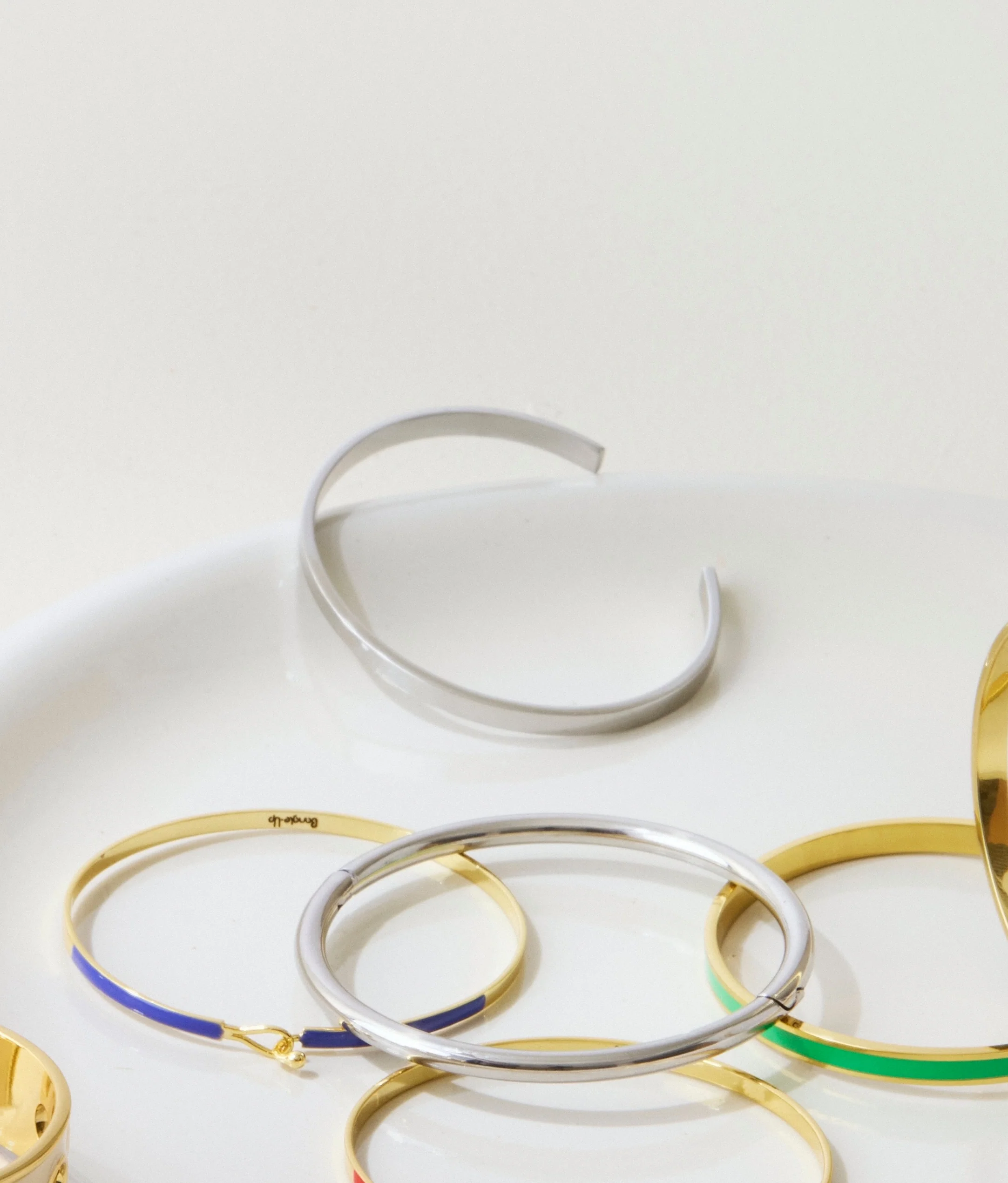 Bangle armbånd - Rhodium - Image 2