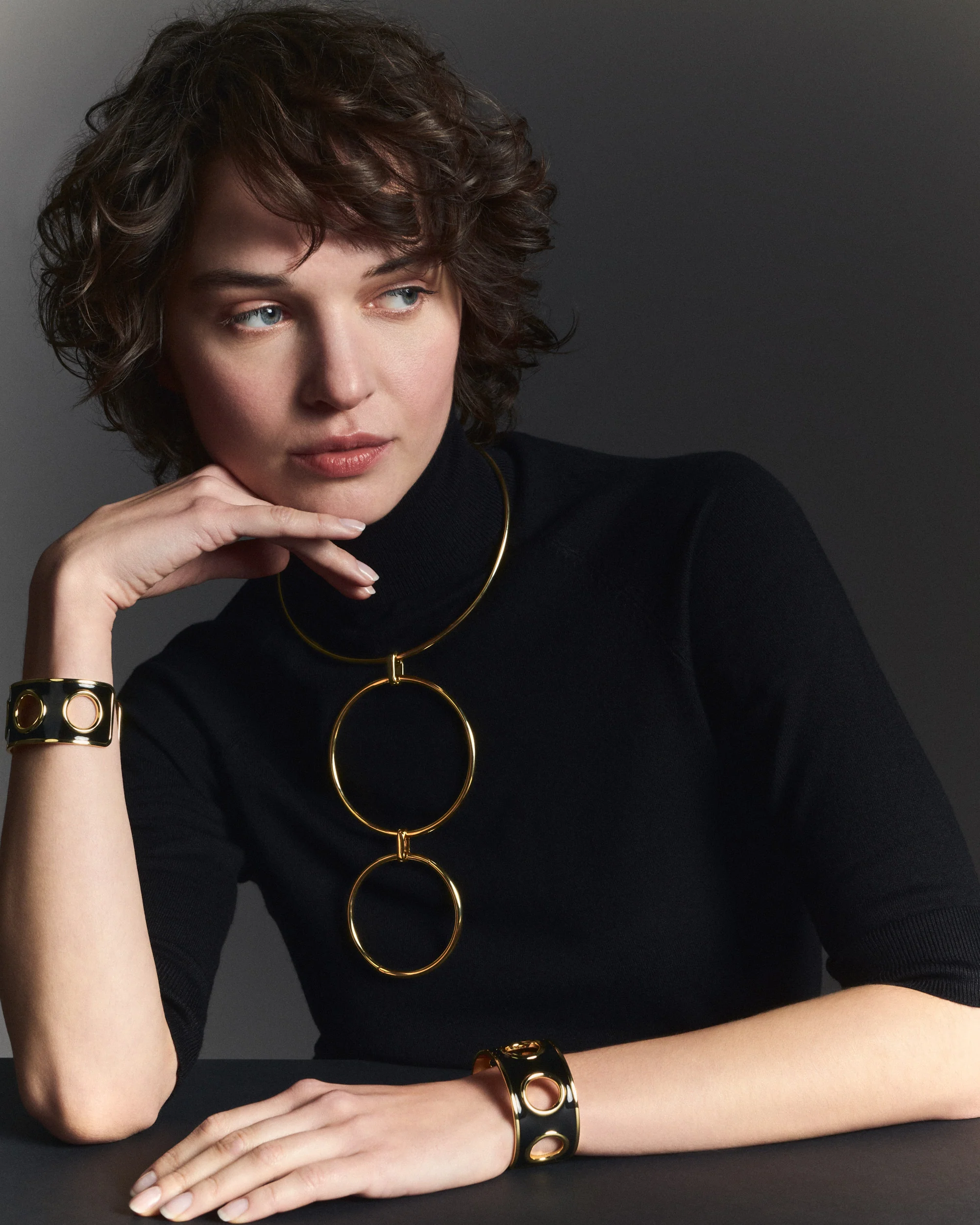 Eyelet armbånd - sort - Image 2