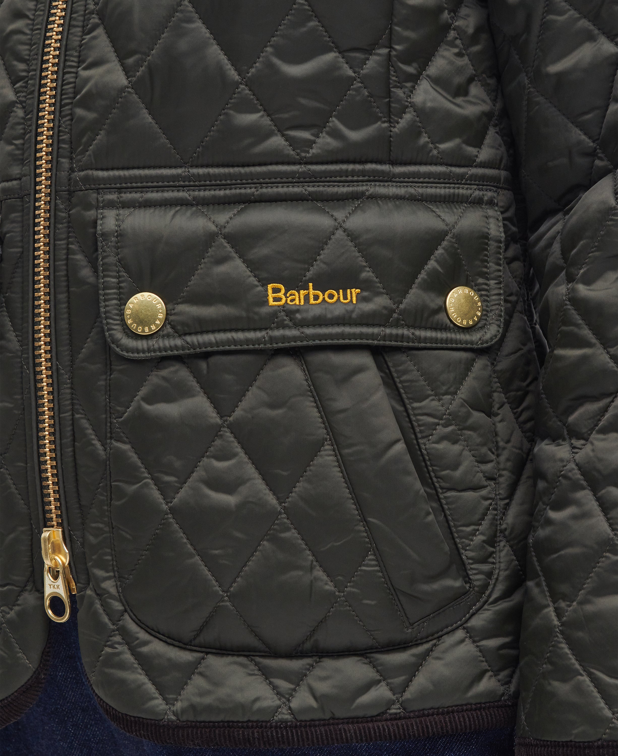 Fitted Beadnell Quilted jakke - Sage - Image 11