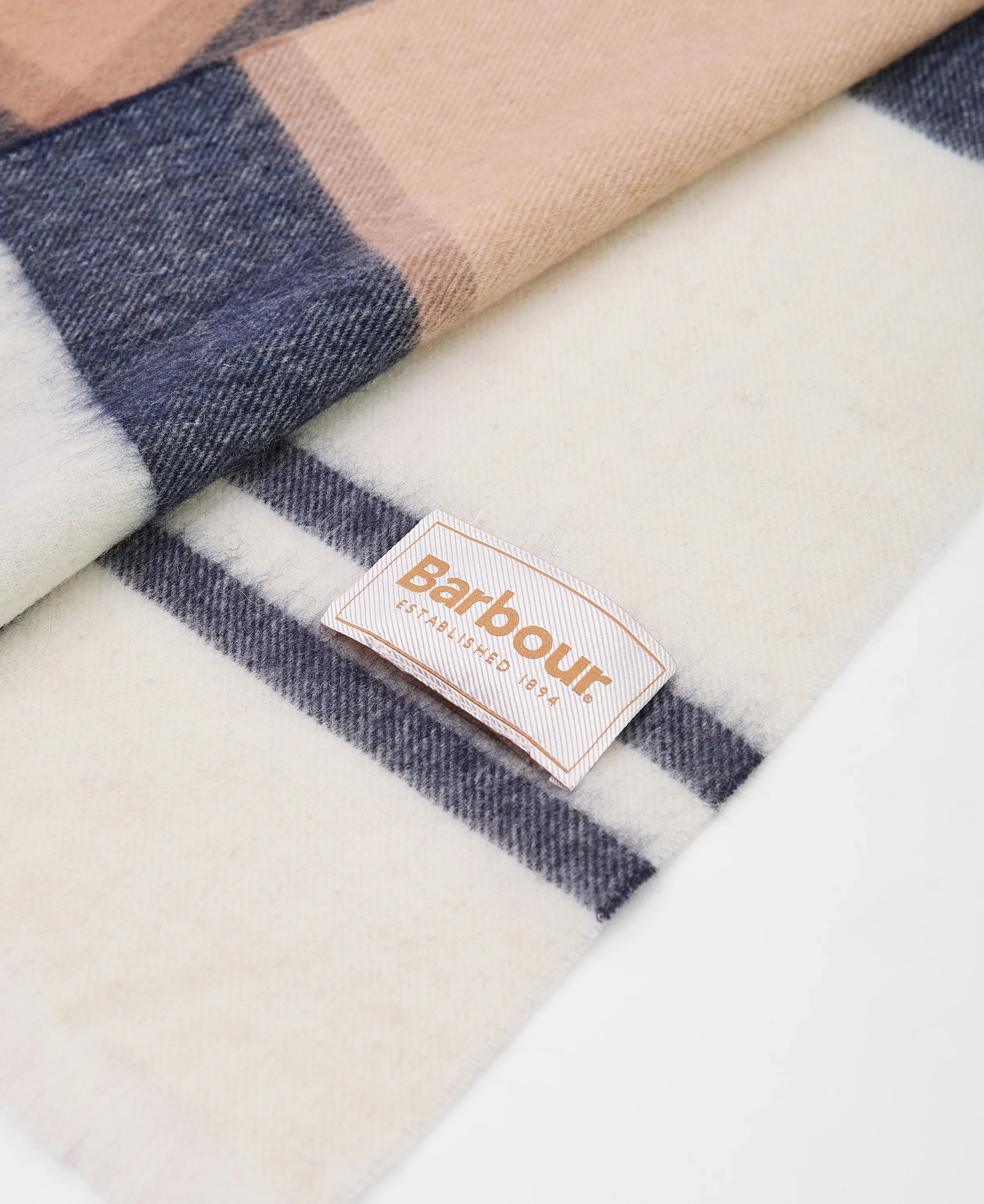Rosefield Tartan uld halstørklæde - brun - Image 6