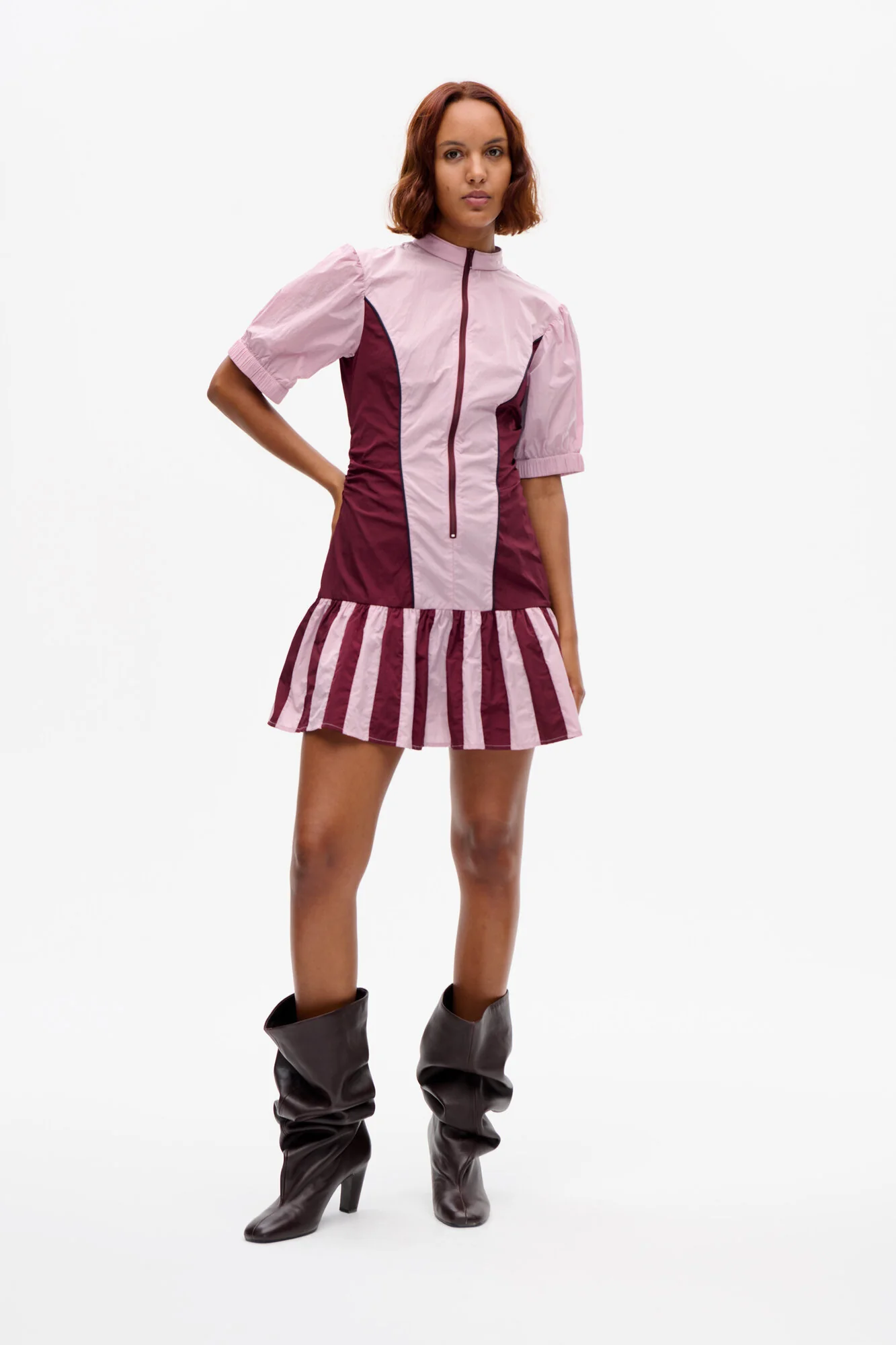 Anitha kjole - Bordeaux Pink Mix - Image 3