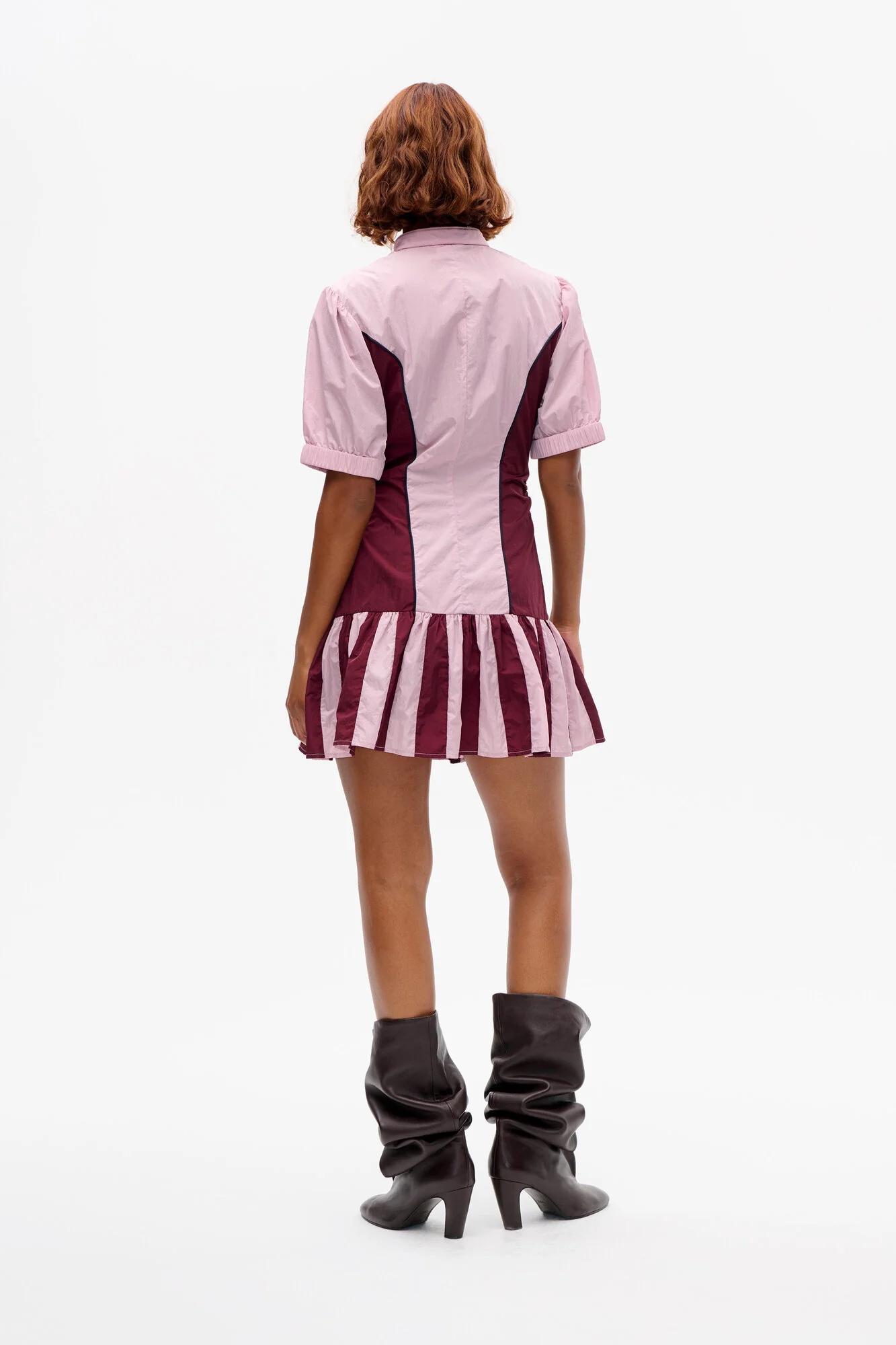 Anitha kjole - Bordeaux Pink Mix - Image 4