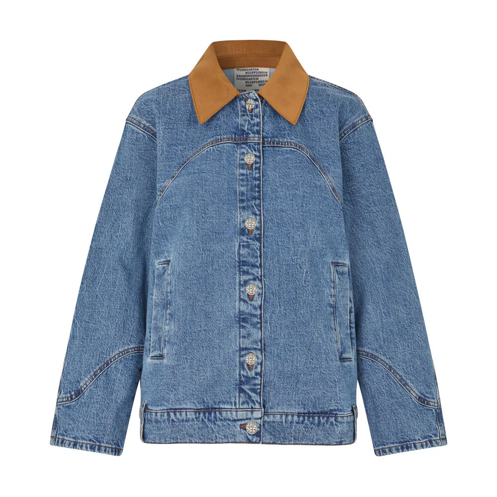 Bayson denimjakke - Denim Suede Mix - Image 2