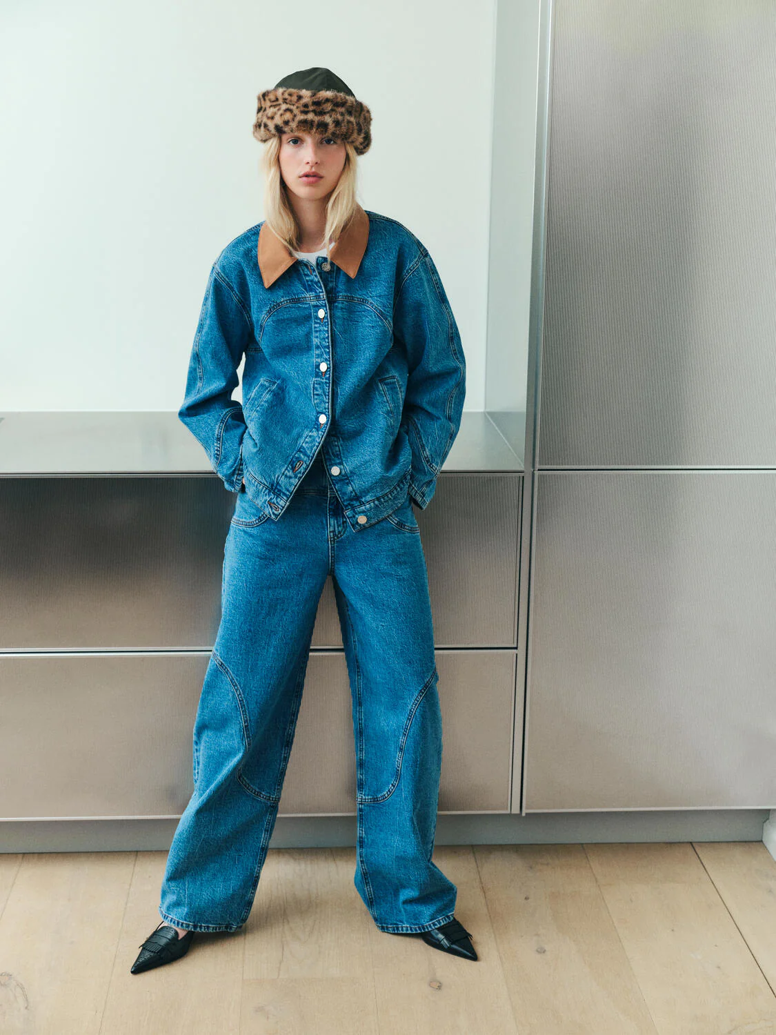 Bayson denimjakke - Denim Suede Mix - Image 5