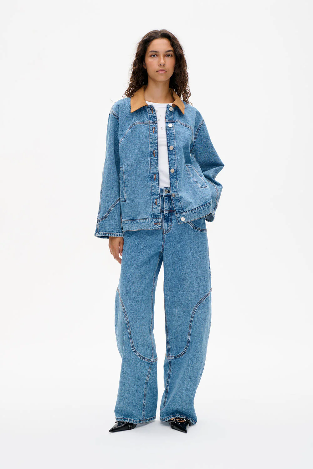 Bayson denimjakke - Denim Suede Mix - Image 6