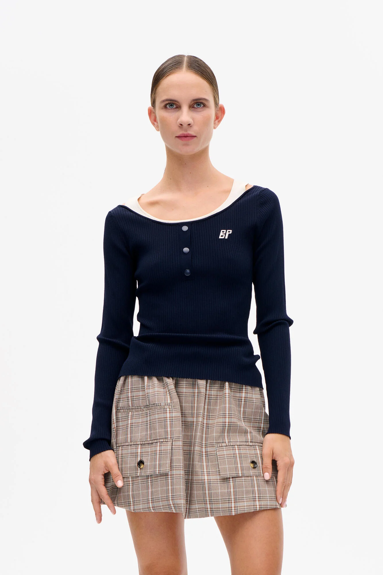 Clary langærmet t-shirt - Baritone Blue