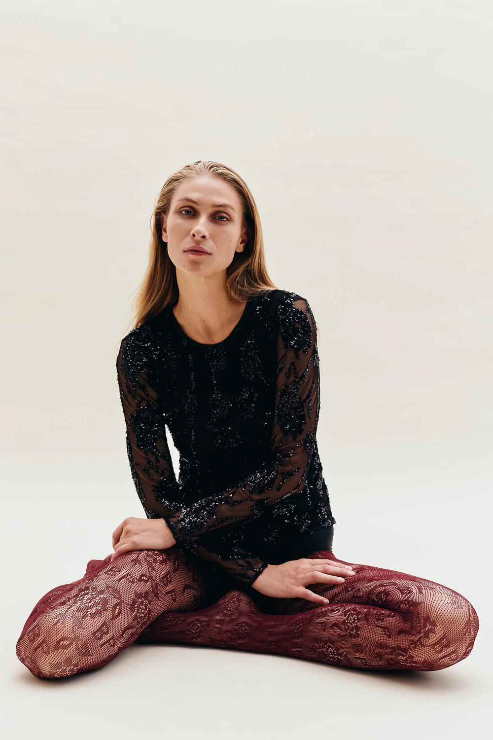 Laci strømpebukser - bordeaux - Image 6