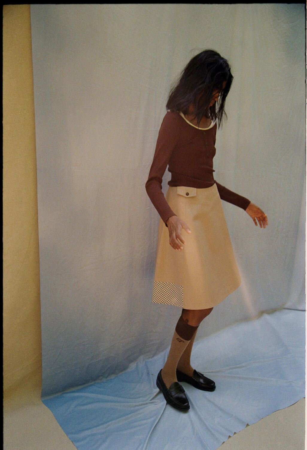 Leila strømper - Portabella Camel - Image 4