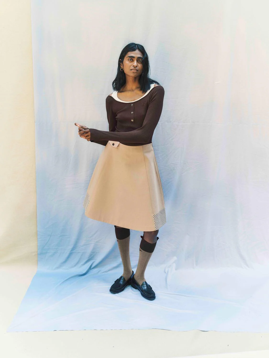 Leila strømper - Portabella Camel - Image 5