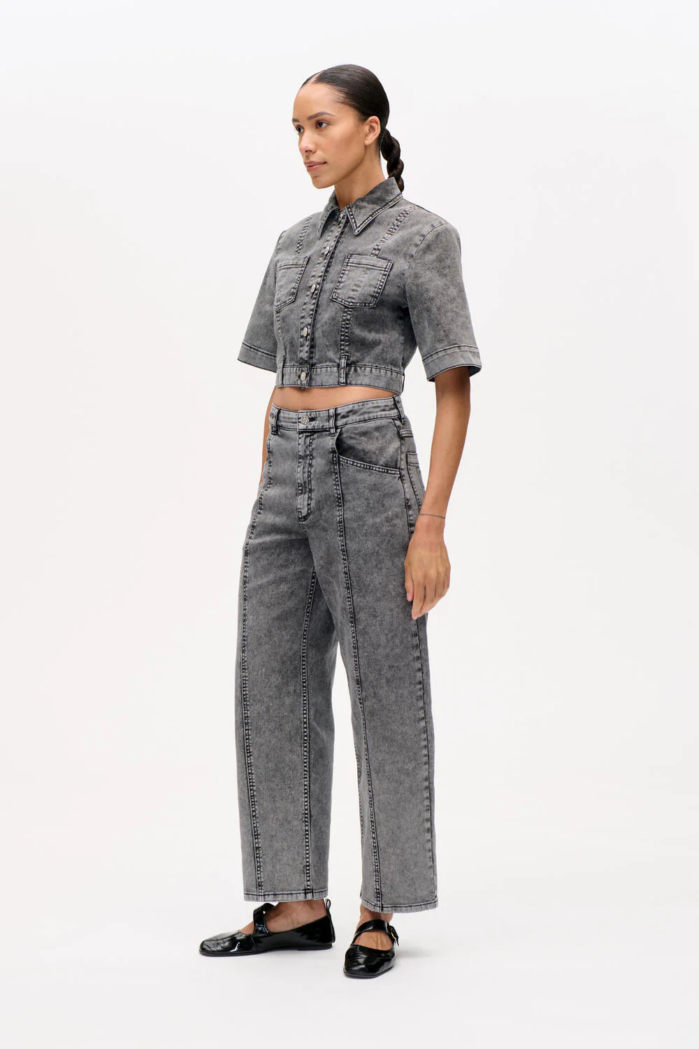 Majsa denimskjorte - Washed Black - Image 4