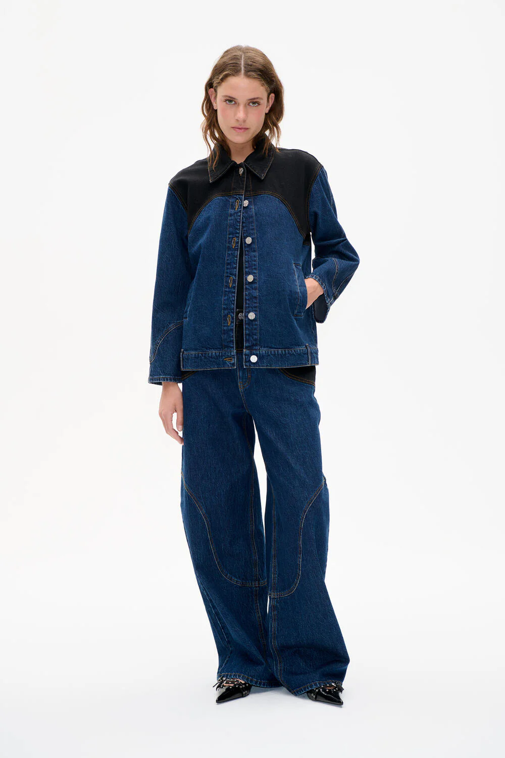 Napolen jeans - Blue Black Mix - Image 5