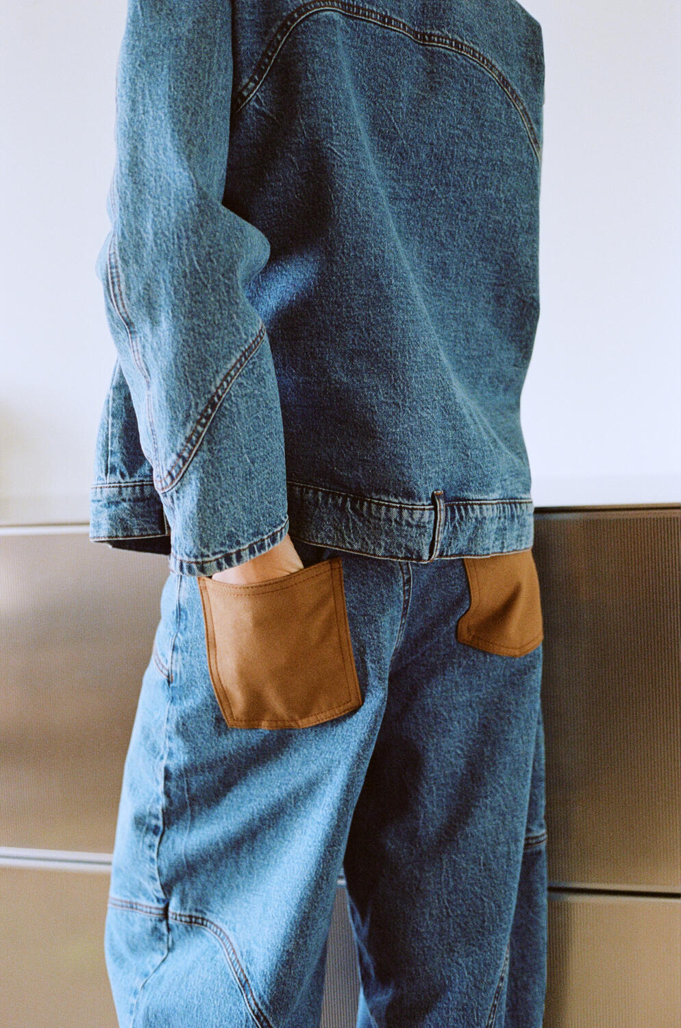 Napolen jeans - Denim Suede Mix - Image 3