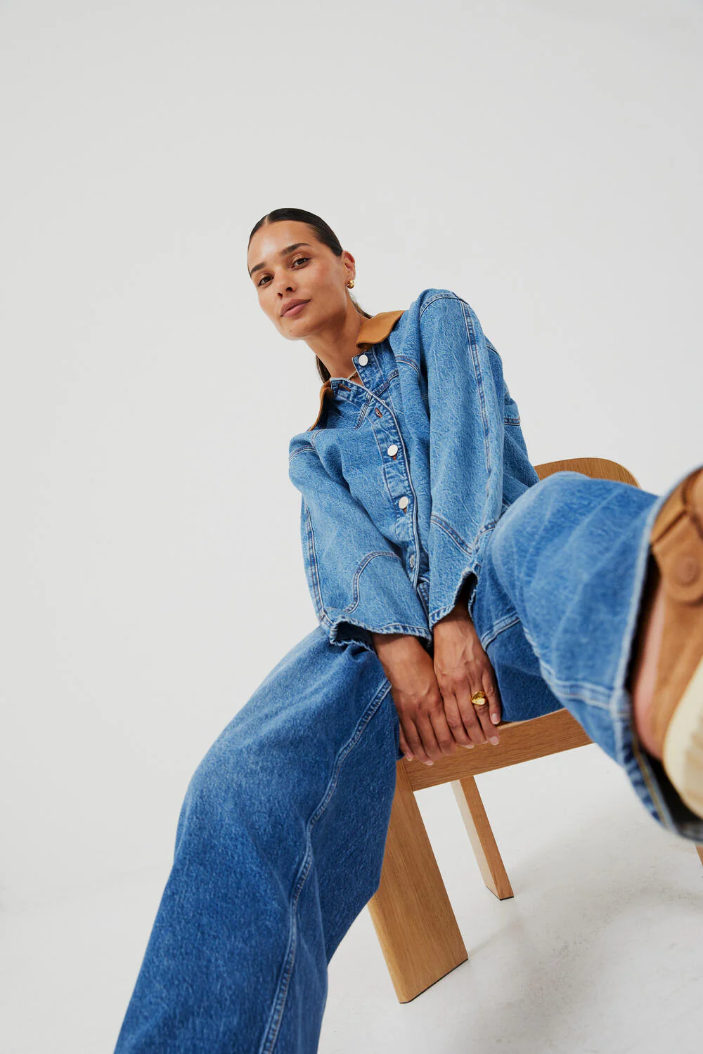 Napolen jeans - Denim Suede Mix - Image 6