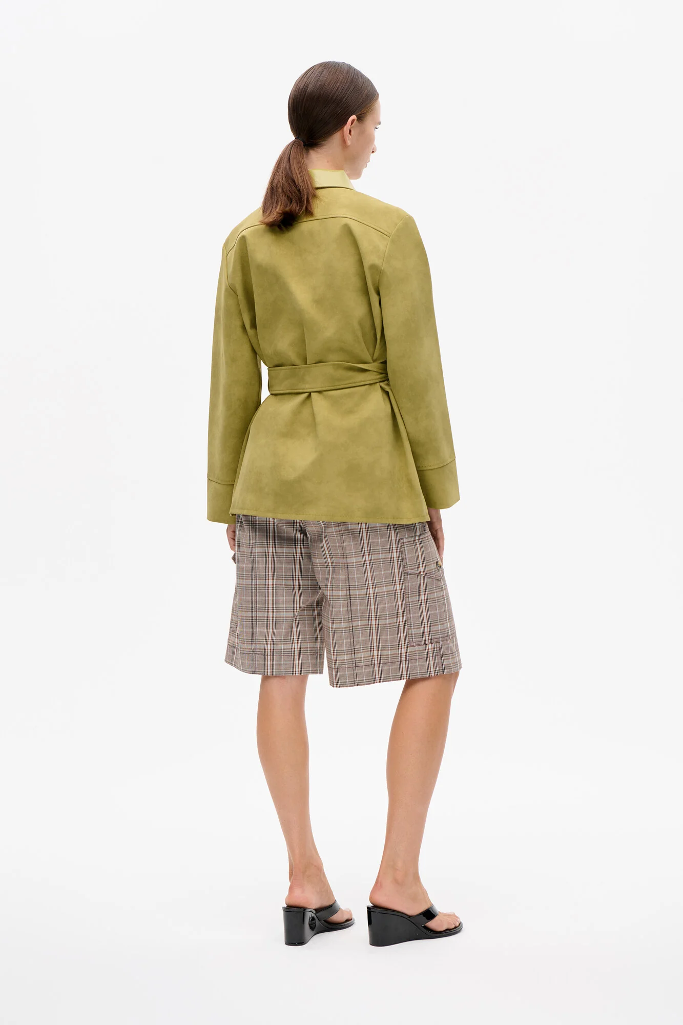 Neeto shorts - Brown Mini Check - Image 10