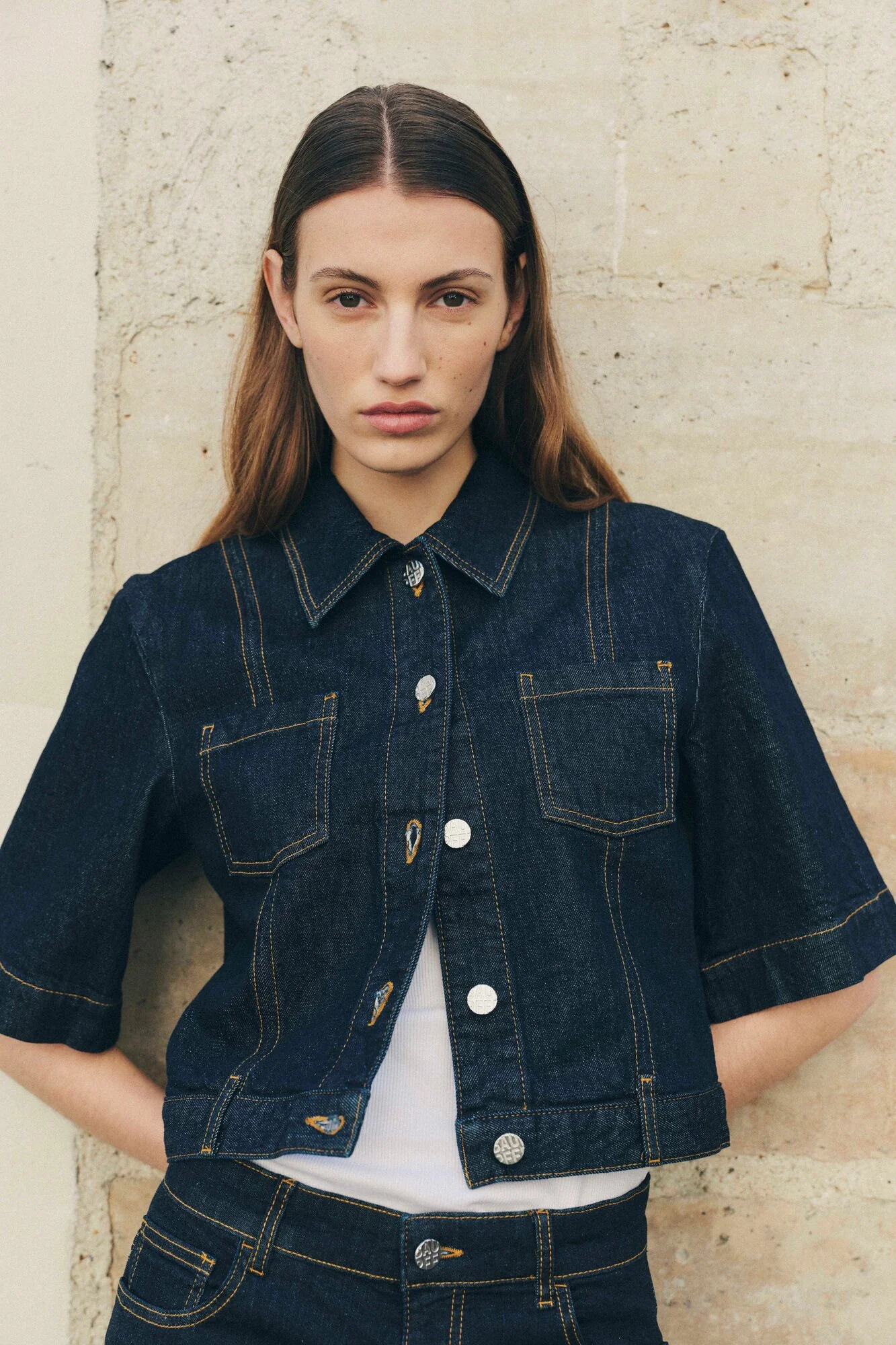 NO 05 denimskjorte - Dark Blue Rinse