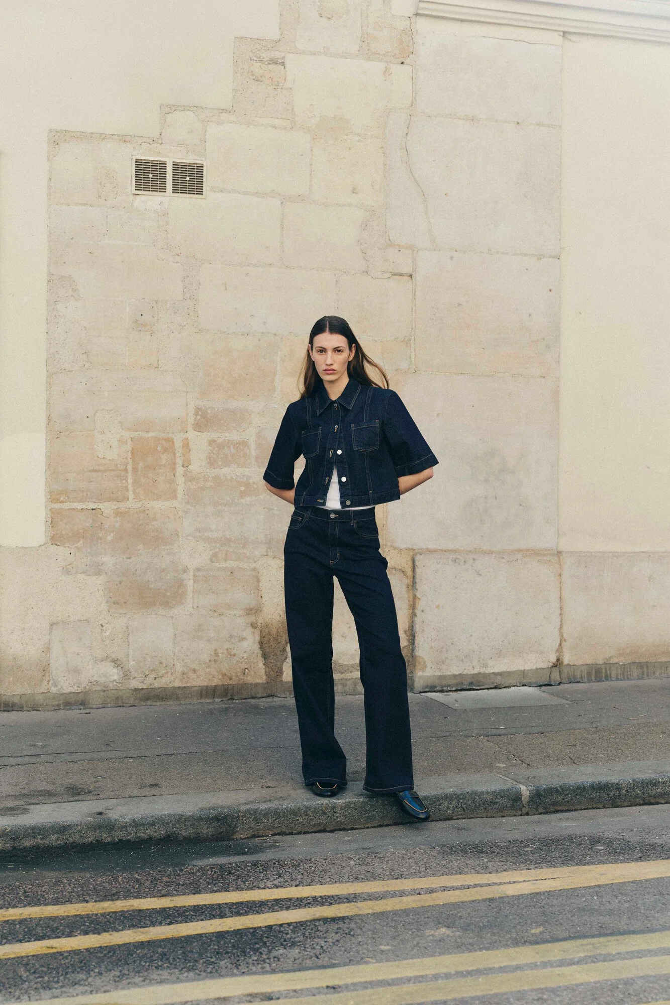 NO 05 denimskjorte - Dark Blue Rinse - Image 6