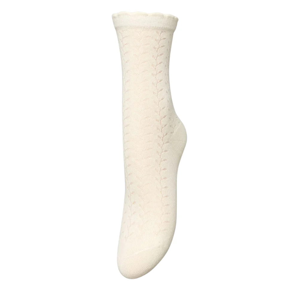 Leofa Cotta strømper - Birch White