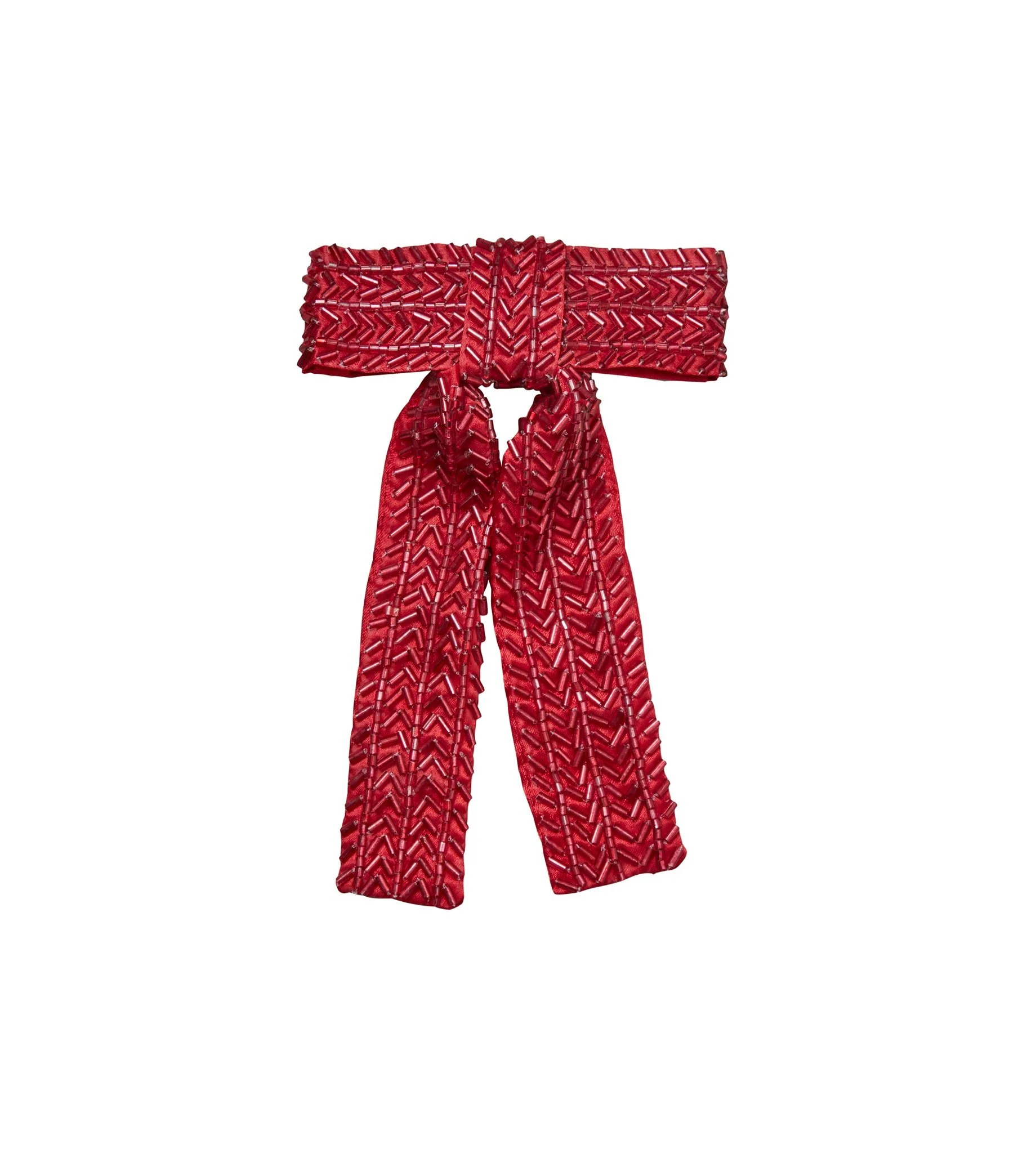Merry Beaded sløjfe - Savvy Red