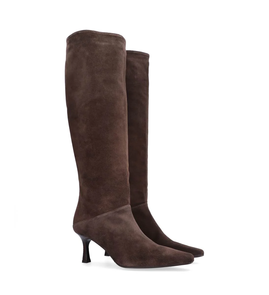 A9371 lang støvlette - T.moro babysilk dark suede 556 - Image 5