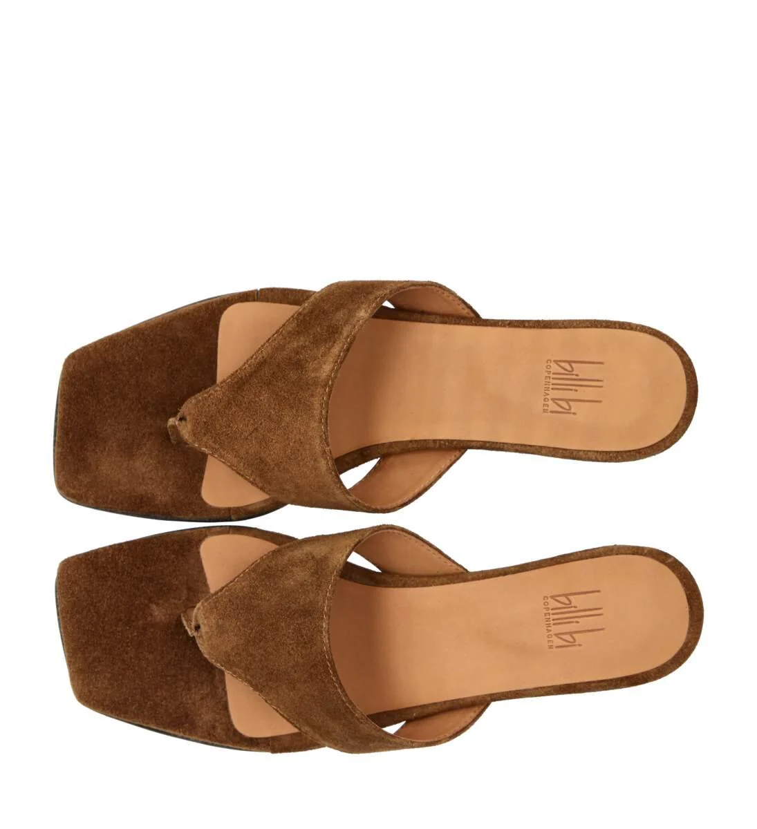 Mule kitten hæl - Tabac babysilk suede 555 - Image 4