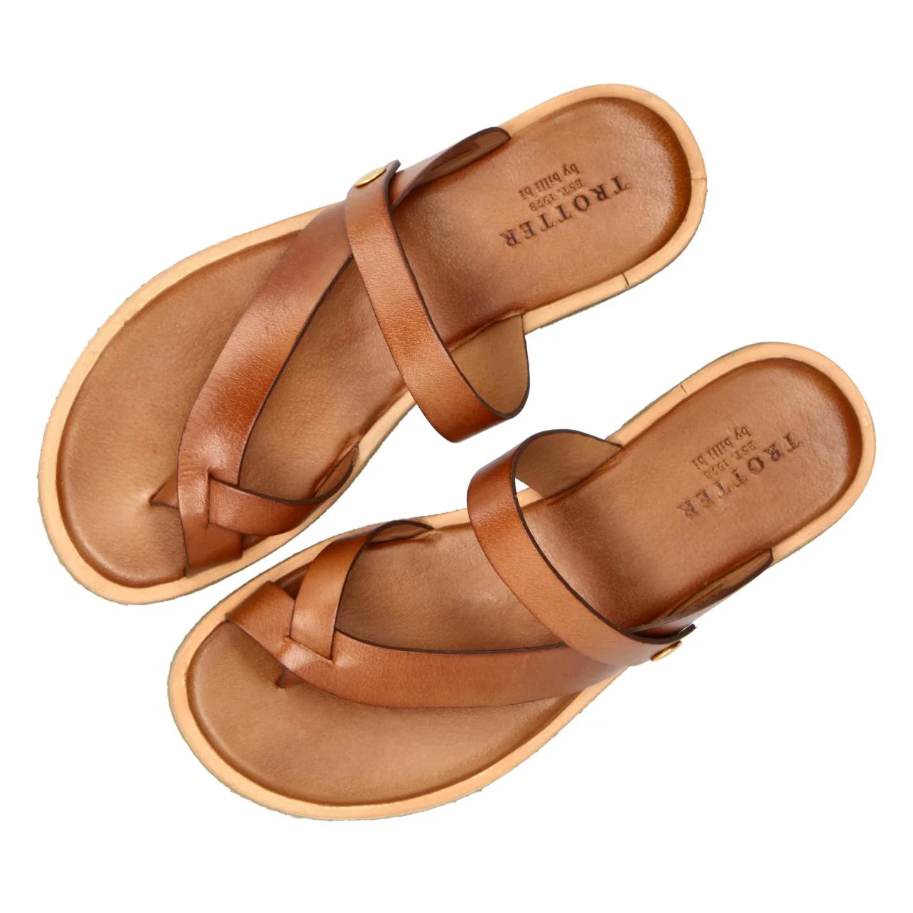 Sandal med flet - Cognac - Image 5