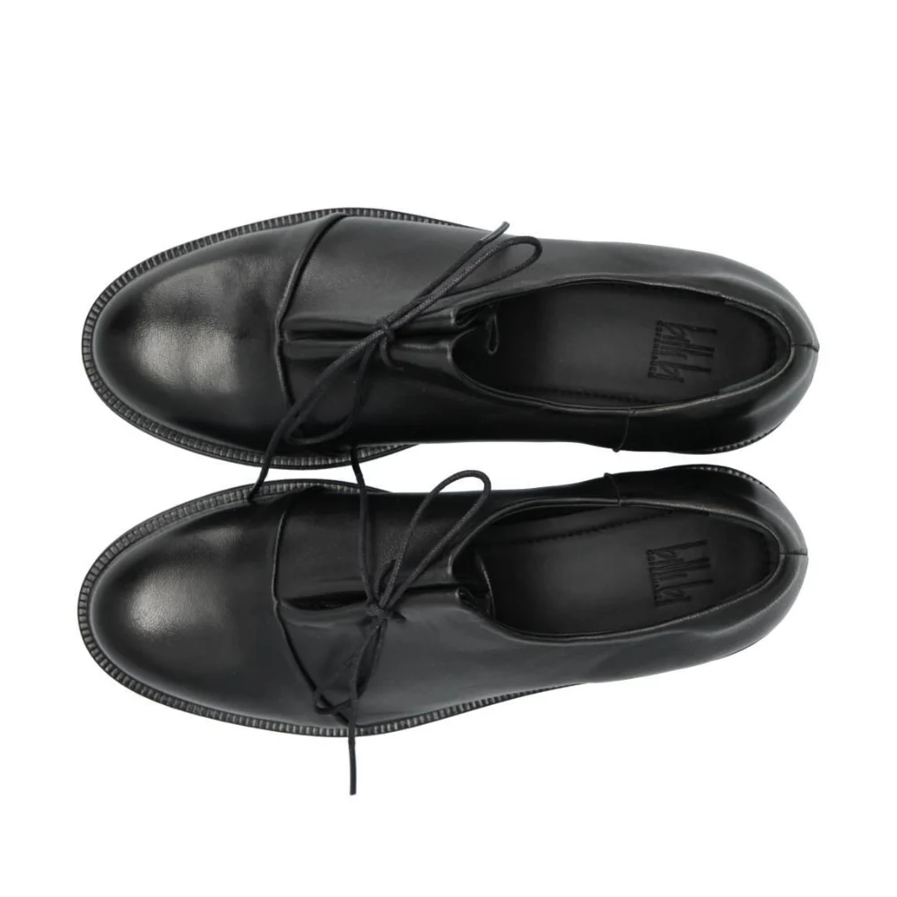 Sko med snørre - Black Nappa 70 - Image 5