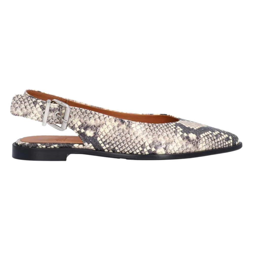Slingback ballerinasko - Off white medina snake 32