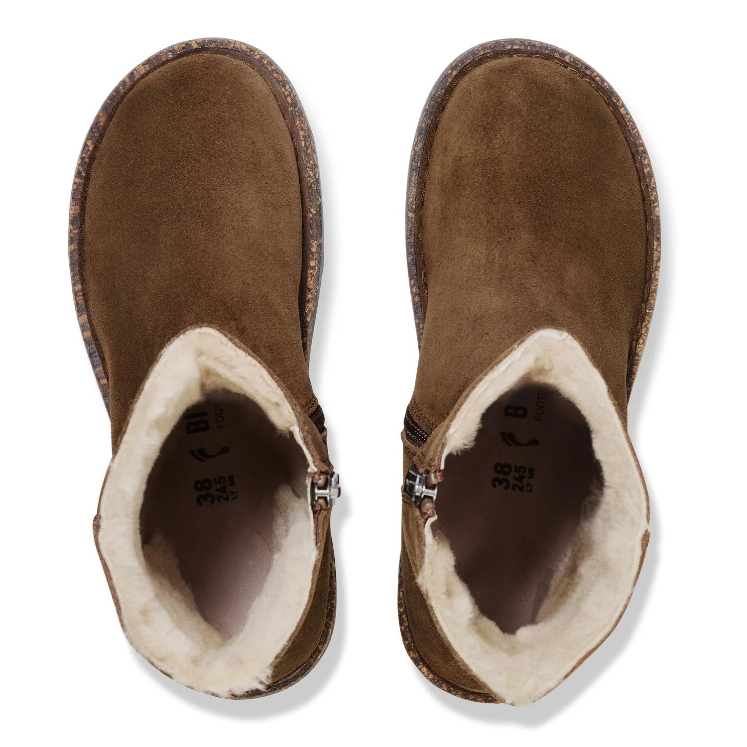 Uppsala Zip Shearling støvle - Dark Tea - Image 4