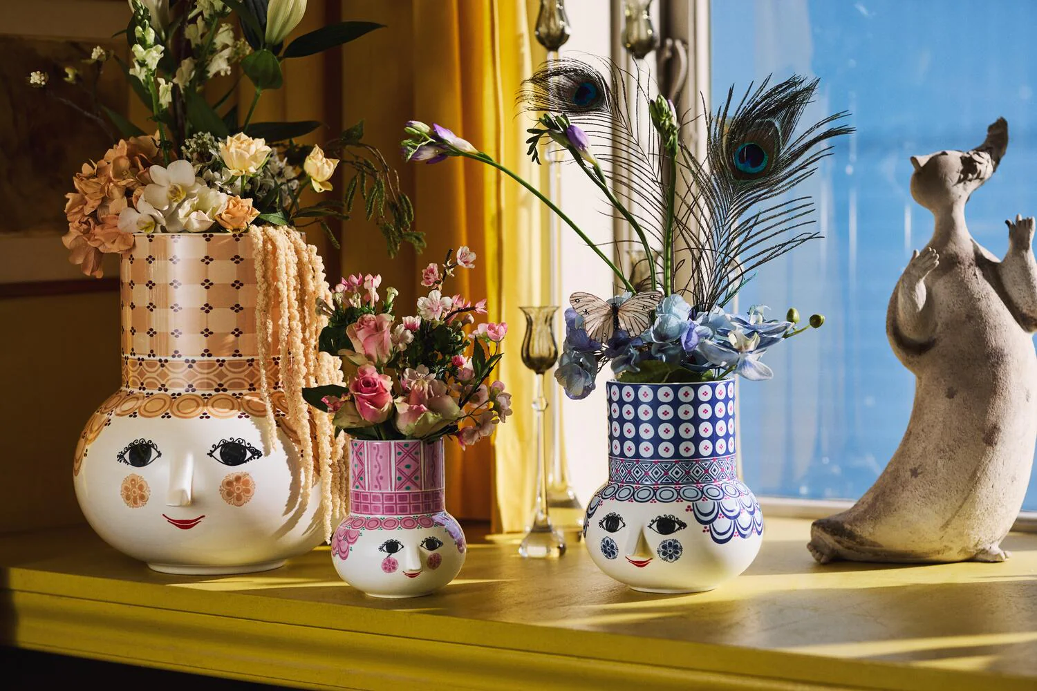 Olga vase, blå - H:20 cm - Image 4