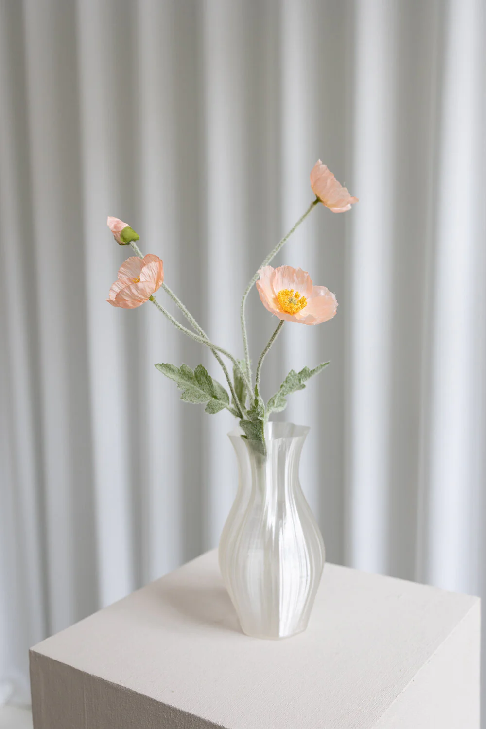 Bloom vase, Ivory - H19 cm. - Image 6