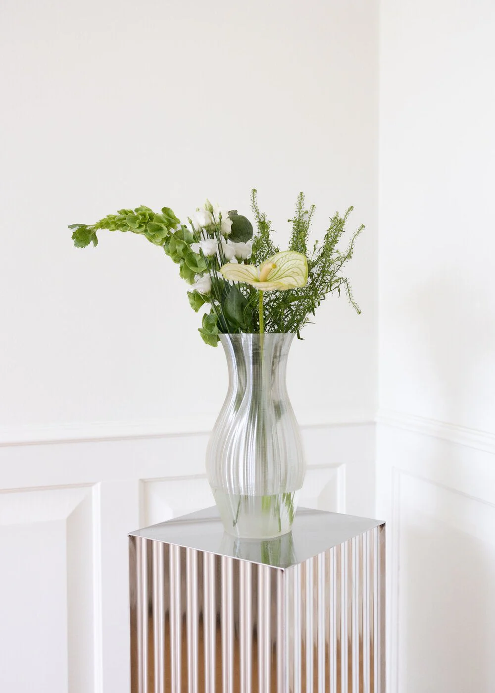 Bloom vase, Ivory - H30 cm. - Image 4