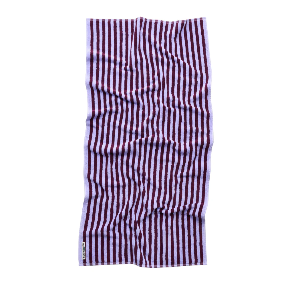 Naram håndklæde - wine & lavender blue - Image 5