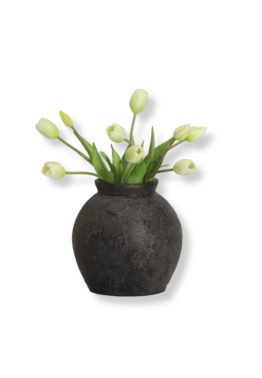 Kunstig tulipan buket, small - hvid - Image 3