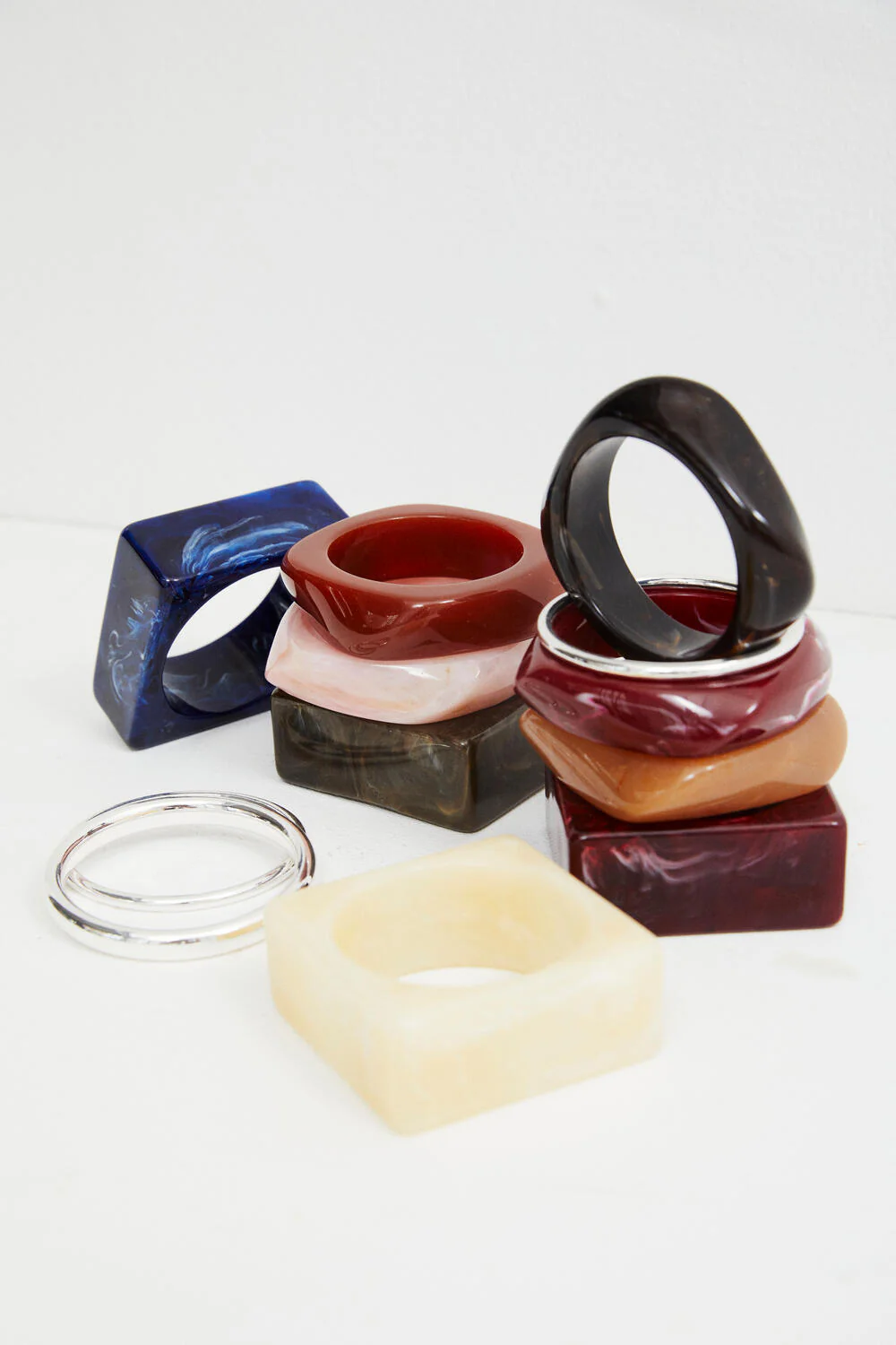 Big Square armbånd - Red Marble - Image 3