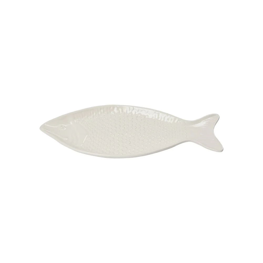 Fiske fad, hvid - 40x17 cm.