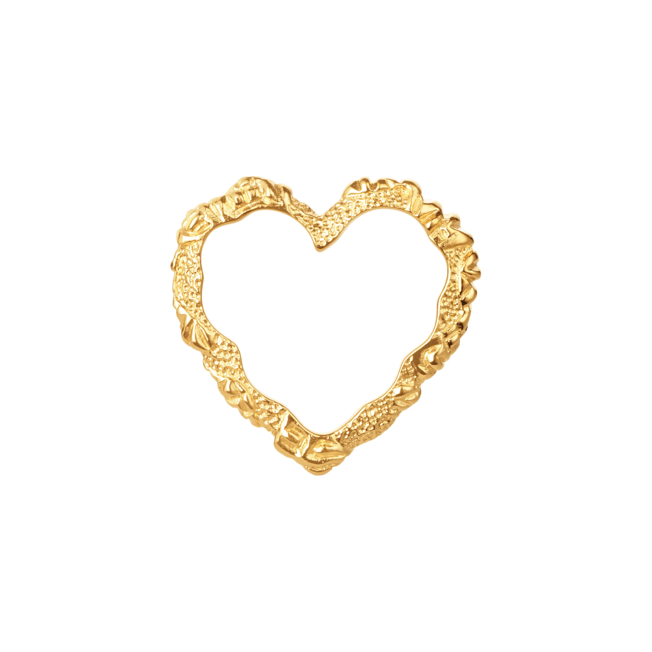 Heart Crush vedhæng - forgyldt