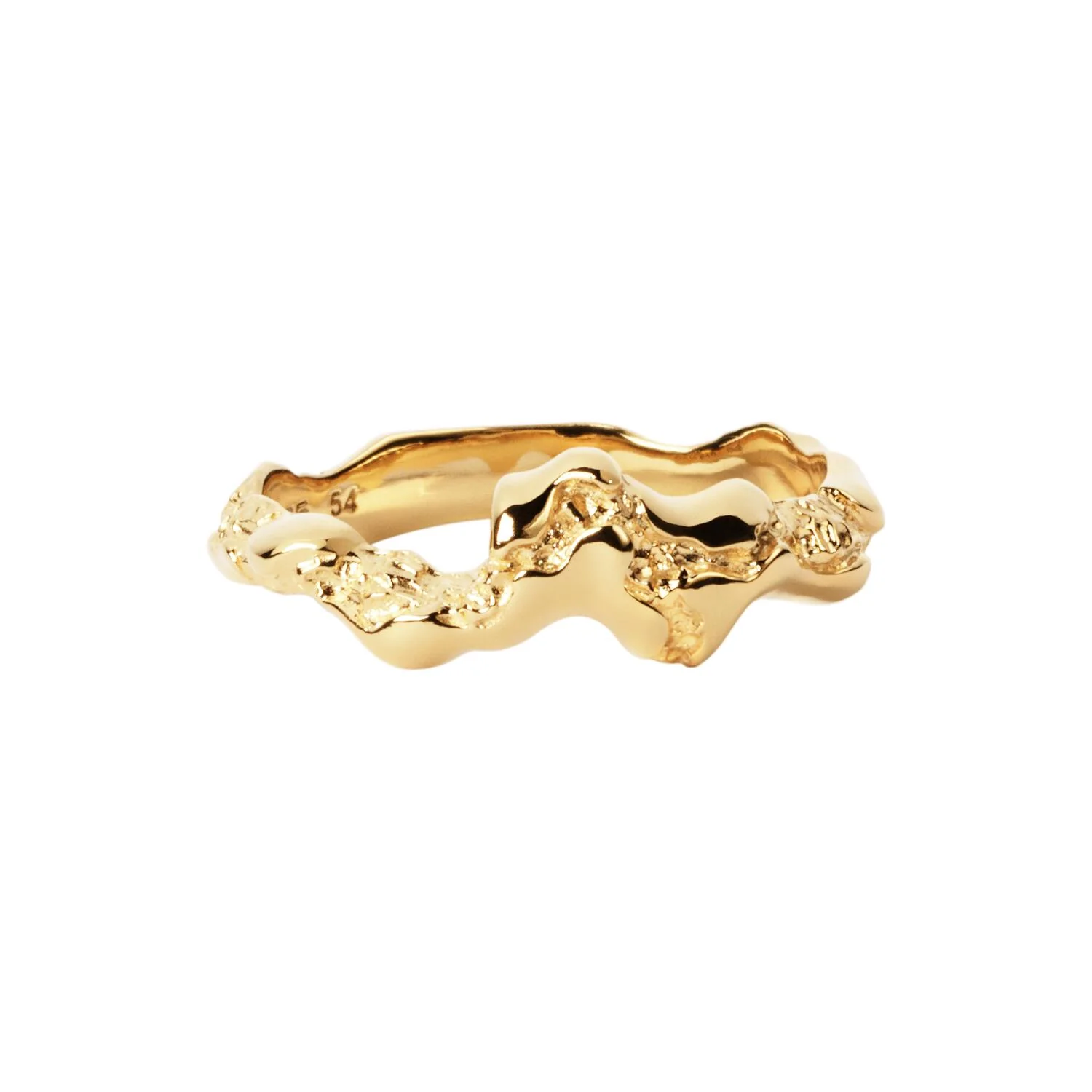 Small fusion contrast ring - forgyldt