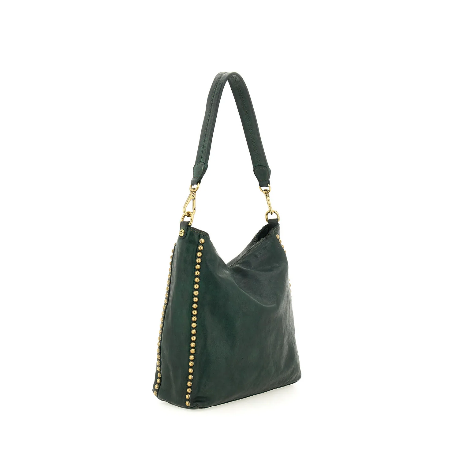 Cowhide skuldertaske - Green Bottle - Image 2