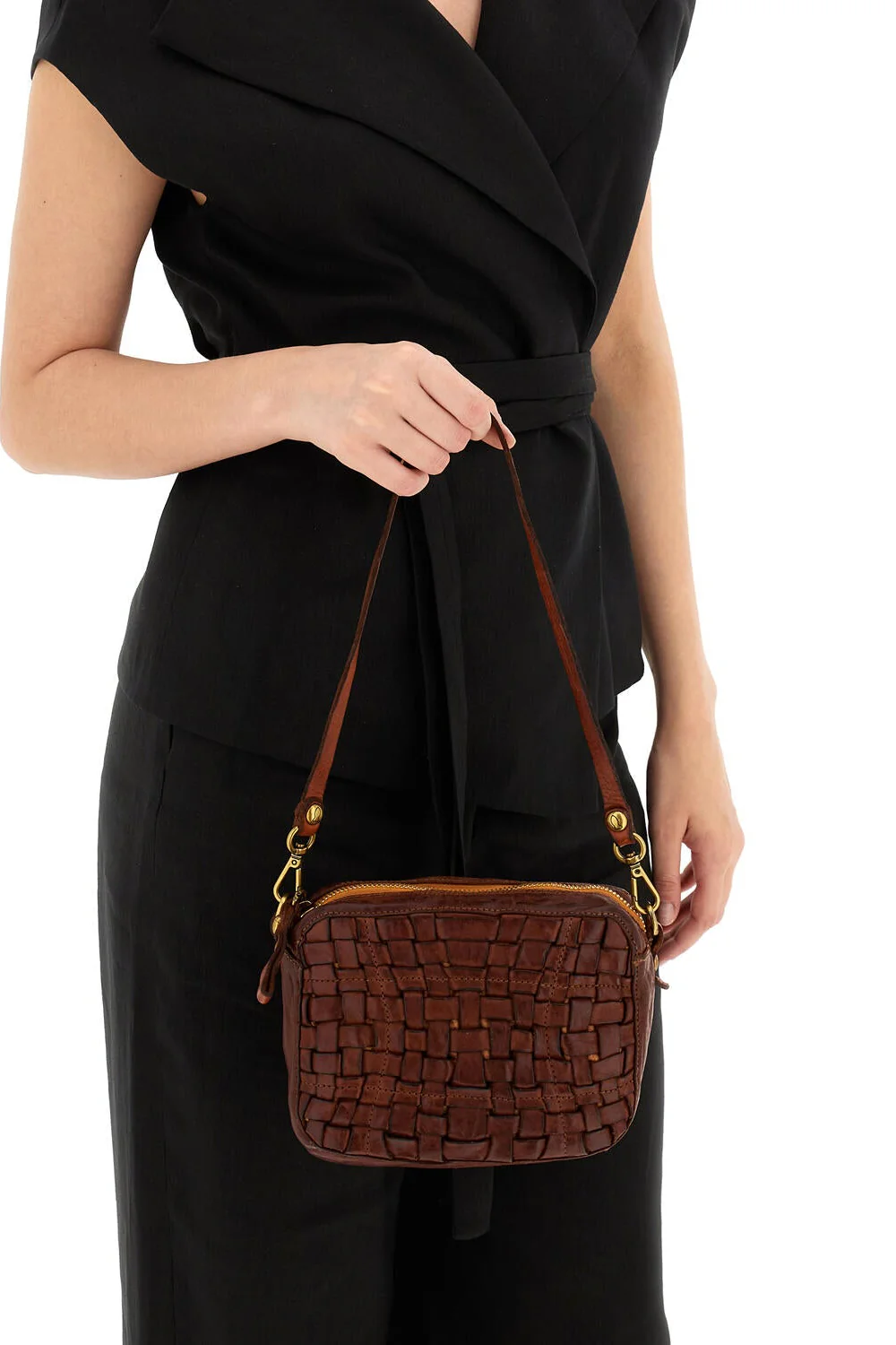 Elena Bowling taske, small - Cognac - Image 7