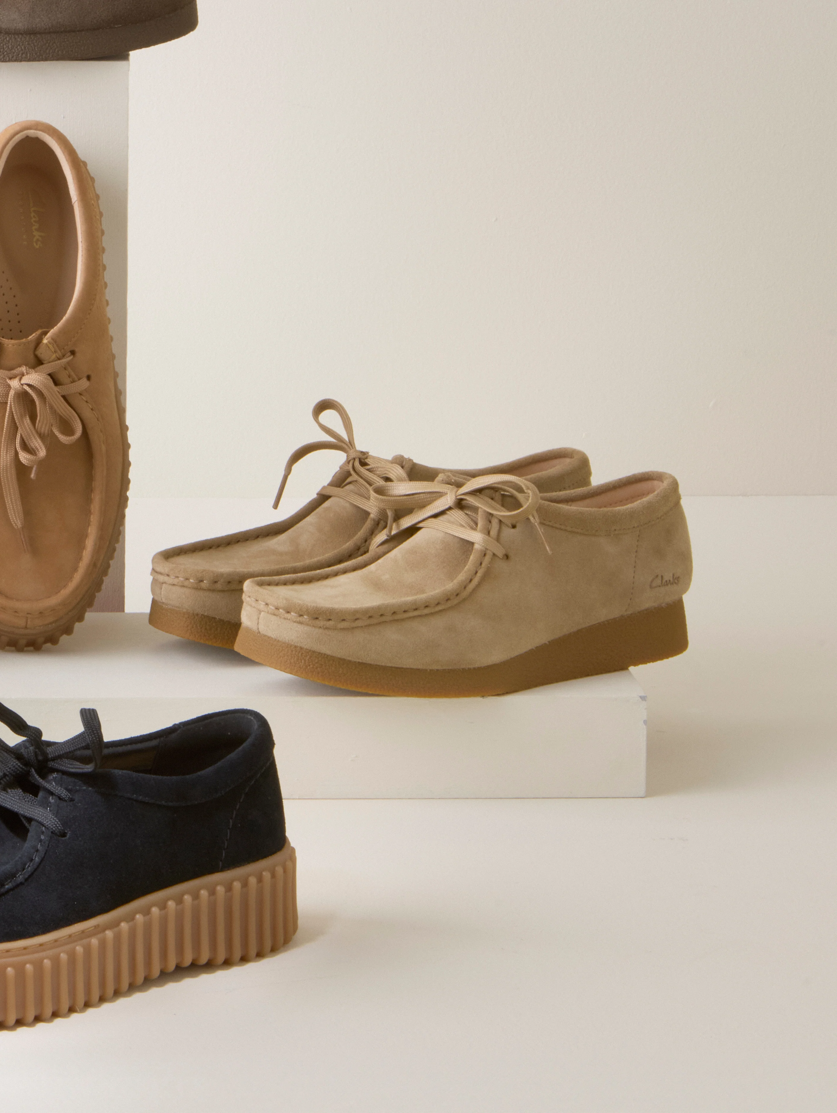 Wallabee Evosh ruskind sko - Dark Sand Suede - Image 2
