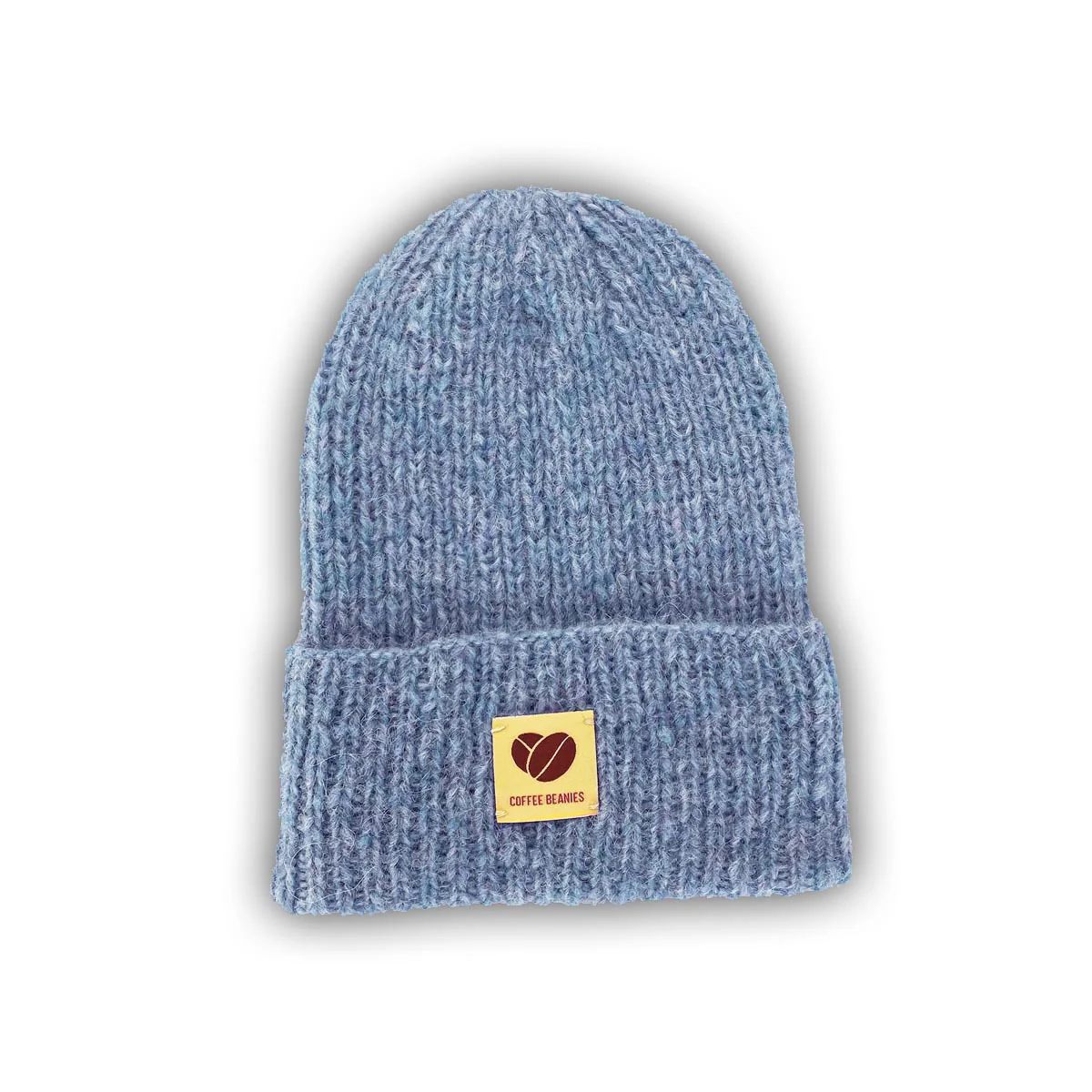 Sky beanie strikhue - blå