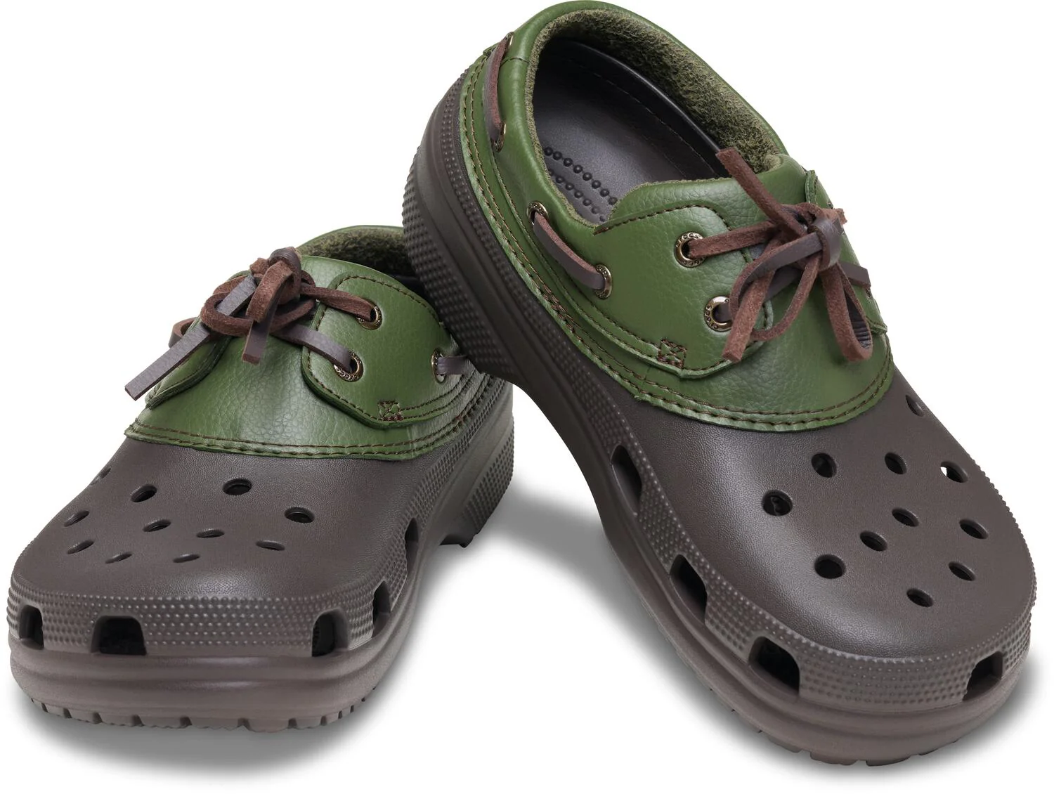 Classic Boat clogs - Espresso/Army Green - Image 3