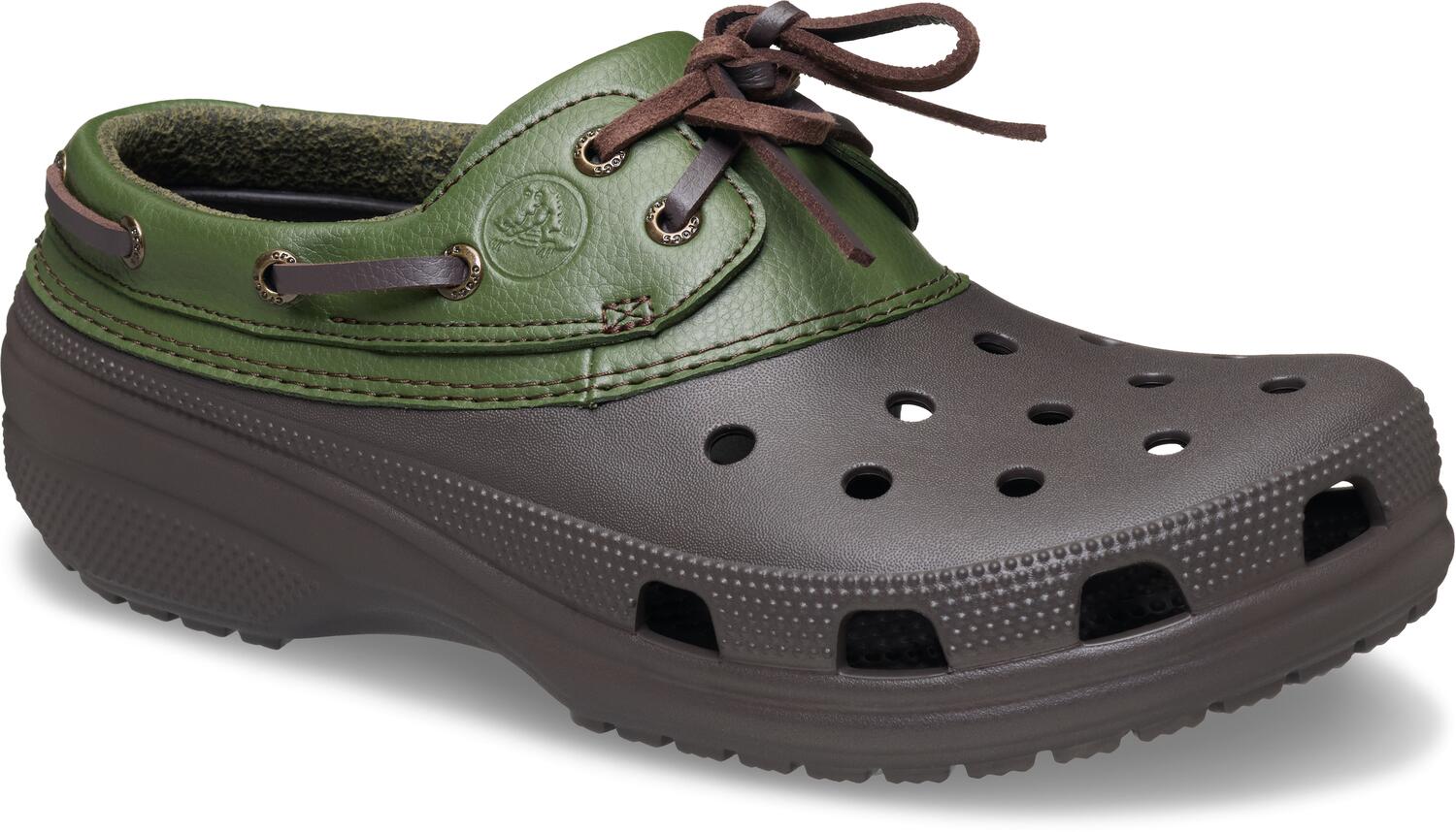 Classic Boat clogs - Espresso/Army Green - Image 4