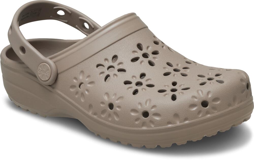 Classic Floral Cut clogs - Taupe - Image 6