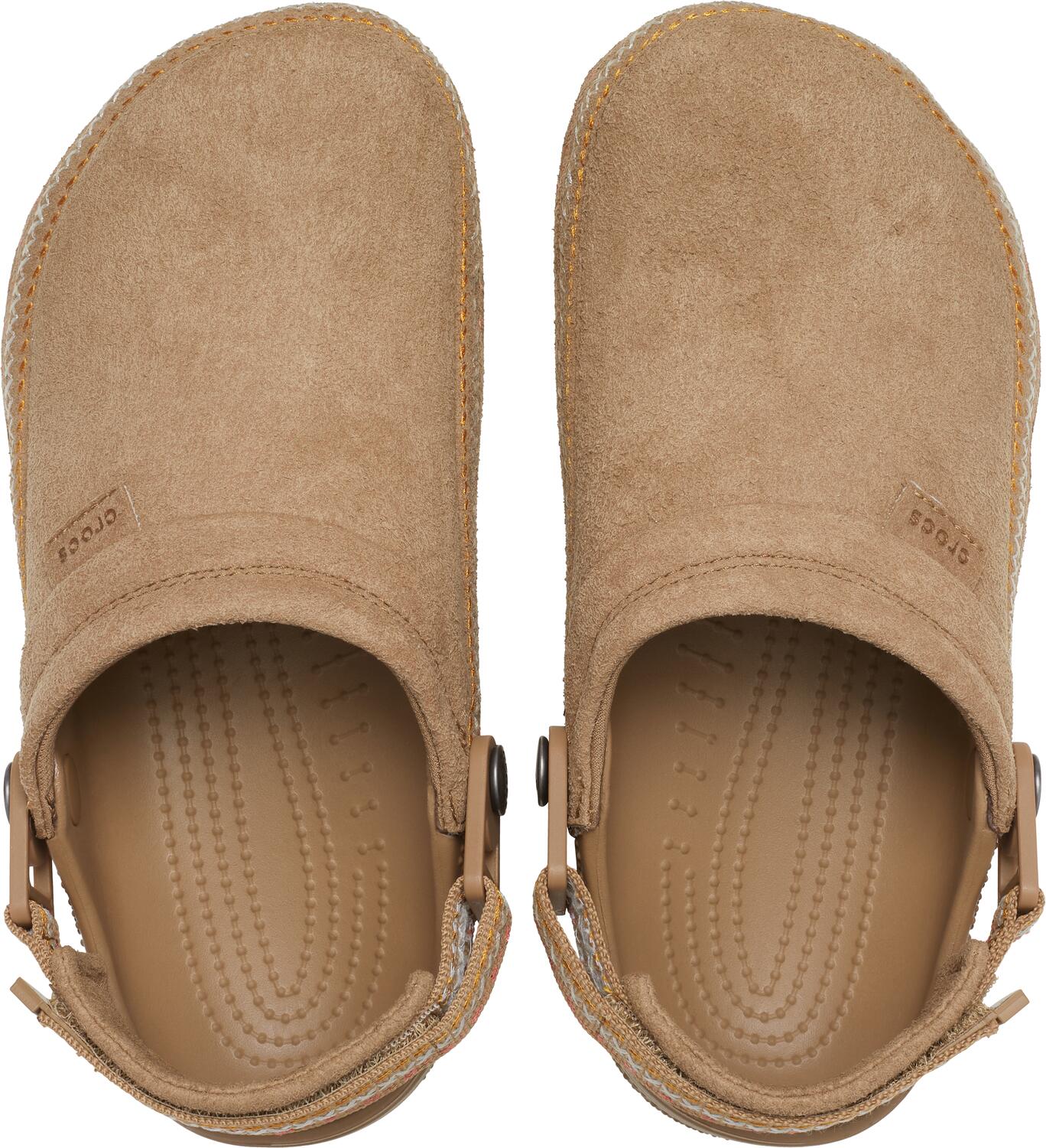 Crafted Vegan Suede Stitch clogs - Sepia - Image 5