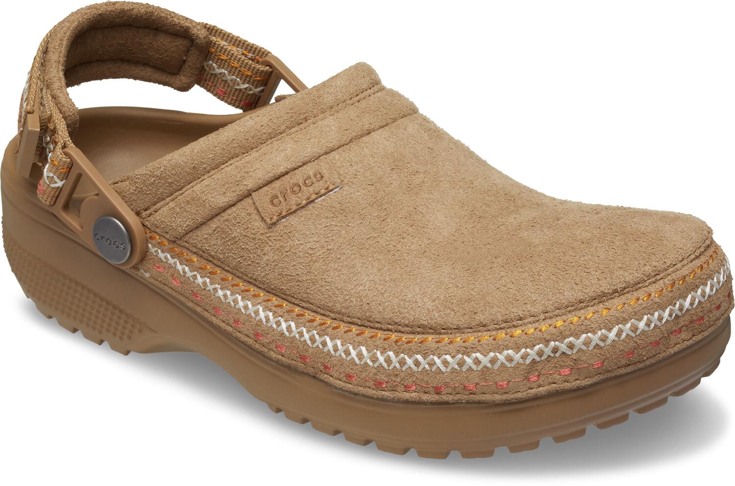 Crafted Vegan Suede Stitch clogs - Sepia - Image 7