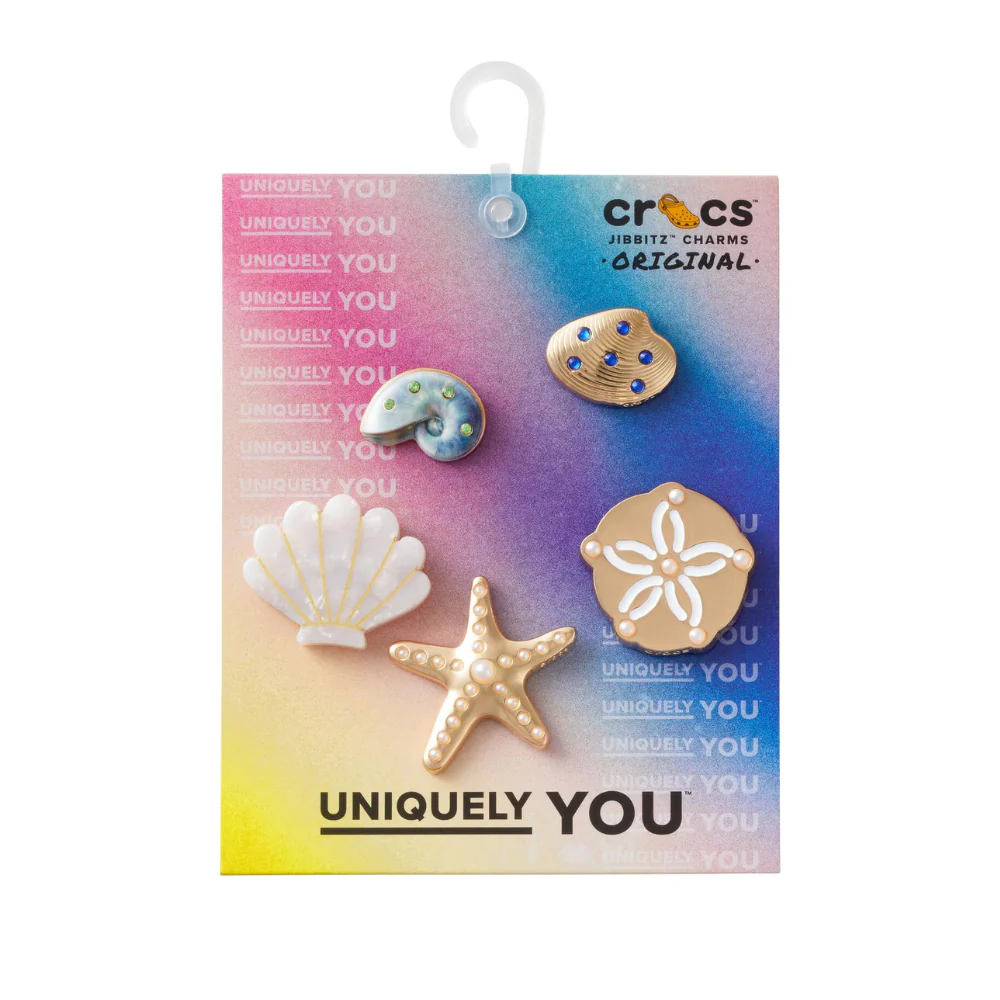 Gold Seashell charms - 5 stk - Image 3