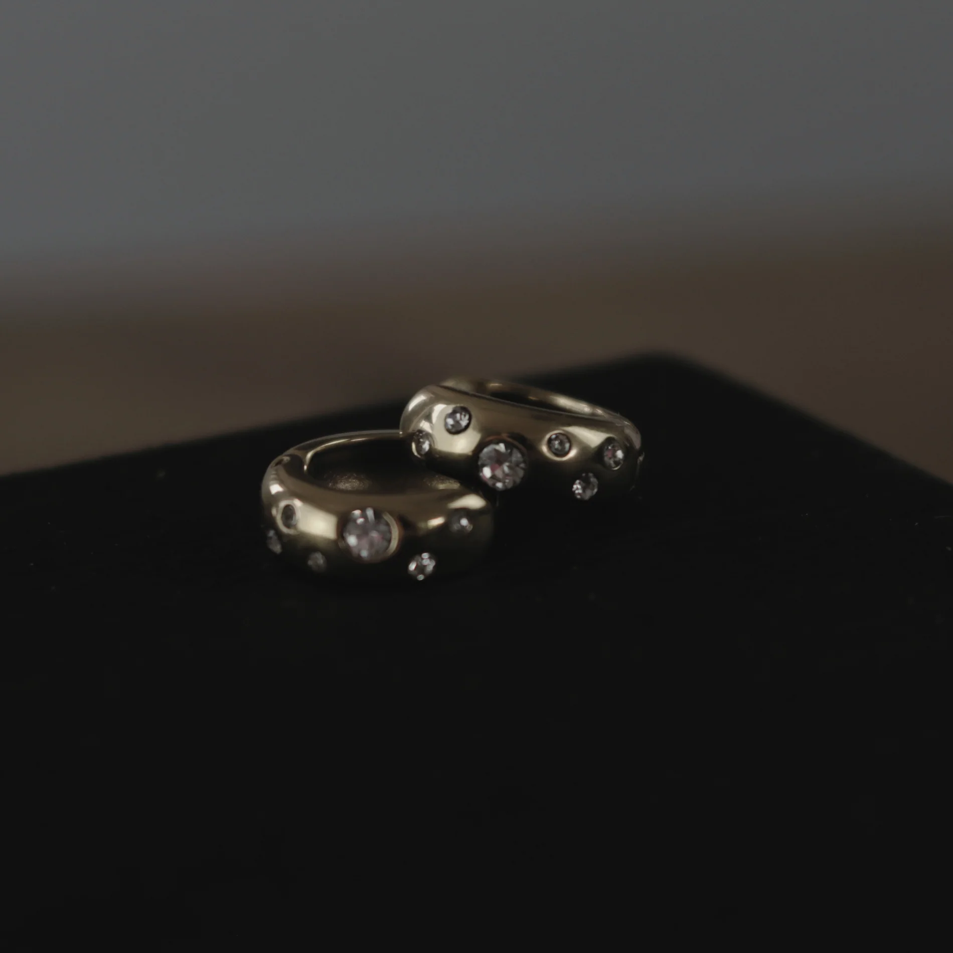 Joy Clear CZ hoops - forgyldt - Image 5