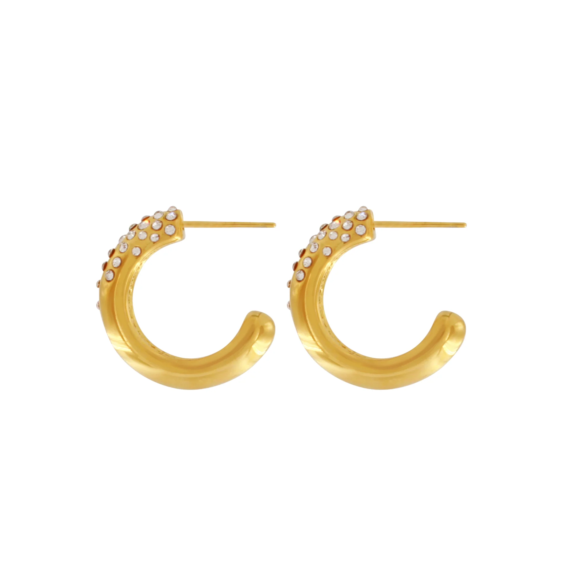 Joy Clear Top CZ hoops - forgyldt - Image 5